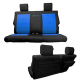 Bartact Jeep Wrangler Seat Covers black / blue Rear Bench Tactical Seat Cover for Jeep Wrangler JK 2013-18 2 Door Bartact w/ MOLLE