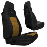 Bartact Jeep Wrangler Seat Covers black / coyote Front Tactical Seat Covers for Jeep Wrangler TJ & LJ 2003-06 BARTACT (PAIR) w/ MOLLE