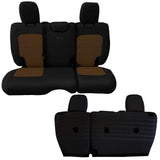 Bartact Jeep Wrangler Seat Covers black / coyote / Same as insert Color Rear Bench Tactical Seat Covers for Jeep Wrangler JLU 2018-22 4 Door - BARTACT  - NO Fold Down Armrest ONLY! (NOT for 4XE Edition) w/ MOLLE
