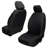 Bartact Jeep Wrangler Seat Covers Black Front Seat Covers for Jeep Wrangler JK & JKU 2007-10 BARTACT Base Line Performance Front Seat Covers (PAIR)