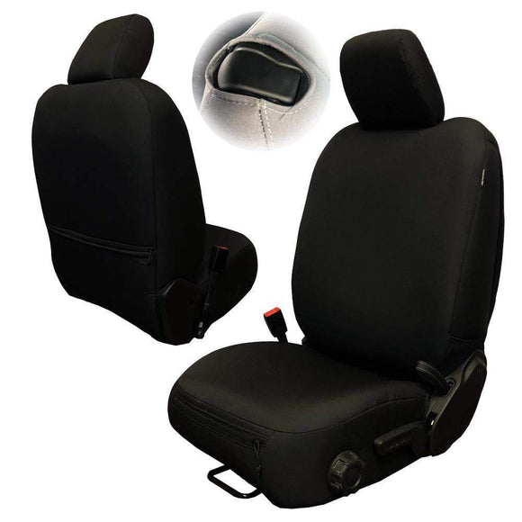 Bartact Jeep Wrangler Seat Covers Black Front Seat Covers for Jeep Wrangler JL 2018-22 2 Door BARTACT Base Line Performance Front Seat Covers (PAIR) - 2 DOOR ONLY (NOT for Mojave or 392 Edition)
