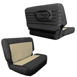 Bartact Jeep Wrangler Seat Covers black / khaki Rear Bench Tactical Seat Cover for Jeep Wrangler TJ 1997-02 Bartact w/ MOLLE