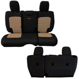 Bartact Jeep Wrangler Seat Covers black / khaki / Same as insert Color Rear Bench Tactical Seat Covers for Jeep Wrangler JLU 2018-22 4 Door - BARTACT  - NO Fold Down Armrest ONLY! (NOT for 4XE Edition) w/ MOLLE