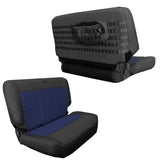 Bartact Jeep Wrangler Seat Covers black / navy Rear Bench Tactical Seat Cover for Jeep Wrangler TJ 1997-02 Bartact w/ MOLLE