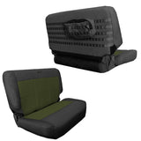 Bartact Jeep Wrangler Seat Covers black / olive drab Rear Bench Tactical Seat Cover for Jeep Wrangler TJ 1997-02 Bartact w/ MOLLE