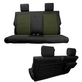 Bartact Jeep Wrangler Seat Covers black / olive drab Rear Bench Tactical Seat Covers for Jeep Wrangler JL 2018-22 2 Door Bartact w/ MOLLE