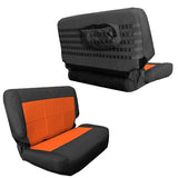 Bartact Jeep Wrangler Seat Covers black / orange Rear Bench Tactical Seat Cover for Jeep Wrangler TJ 1997-02 Bartact w/ MOLLE