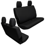 Bartact Jeep Wrangler Seat Covers Black Rear Bench Seat Covers for Jeep Wrangler JK 2013-18 2 Door Bartact - Base Line Performance