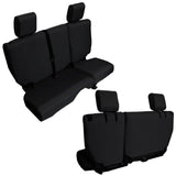 Bartact Jeep Wrangler Seat Covers Black Rear Bench Seat Covers for Jeep Wrangler JKU 2007 4 Door BARTACT Base Line Performance