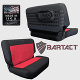 Bartact Jeep Wrangler Seat Covers black / red Rear Bench Tactical Seat Cover for Jeep Wrangler TJ 1997-02 Bartact w/ MOLLE