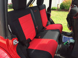 Bartact Jeep Wrangler Seat Covers black / red Rear Bench Tactical Seat Covers for Jeep Wrangler JKU 2011-12 4 Door Bartact w/ MOLLE