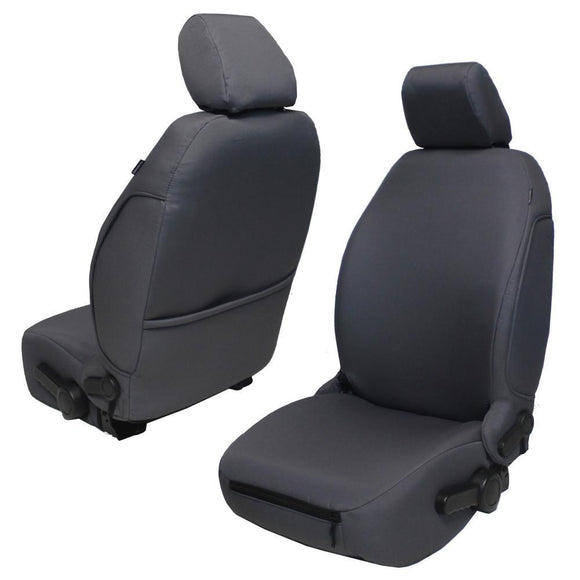 Bartact Jeep Wrangler Seat Covers Graphite Front Seat Covers for Jeep Wrangler JK & JKU 2013-18 BARTACT Base Line Performance Front Seat Covers (PAIR)