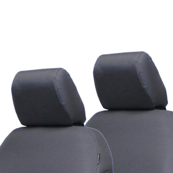 Bartact Jeep Wrangler Seat Covers Graphite Head Rest Covers (PAIR) for 2011-18 Jeep Wrangler JK JKU Front Seats