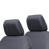 Bartact Jeep Wrangler Seat Covers Graphite Head Rest Covers (PAIR) for 2018-20 Jeep Wrangler JL JLU Front Seat - NOT JK JKU