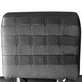 Bartact Jeep Wrangler Seat Covers Graphite MOLLE Headrest Covers - Tactical 2007-10 Jeep Wrangler JK JKU Front Seats (PAIR)