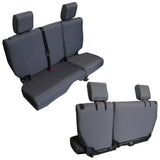 Bartact Jeep Wrangler Seat Covers Graphite Rear Bench Seat Covers for Jeep Wrangler JKU 2007 4 Door BARTACT Base Line Performance