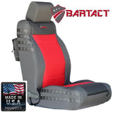 Bartact Jeep Wrangler Seat Covers graphite / red Front Tactical Seat Covers for Jeep Wrangler JK & JKU 2007-10 BARTACT (PAIR) w/ MOLLE - Non SRS Air Bag Compliant