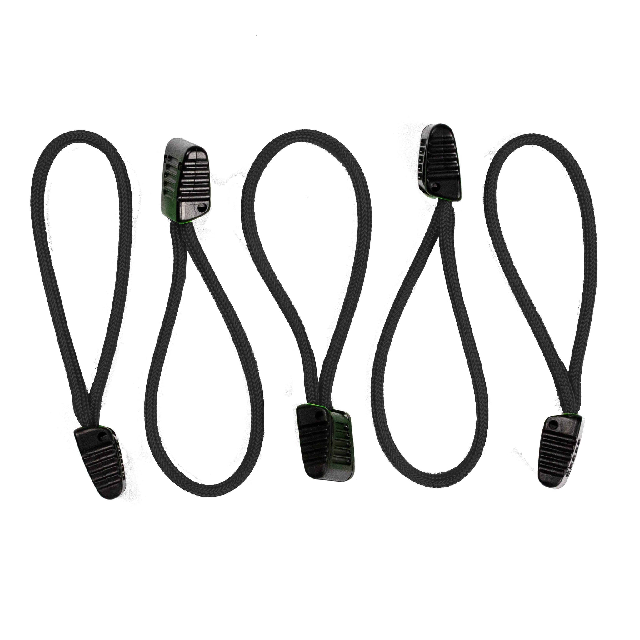 Paracord Planet Zipper Pulls Available in Various Color Combinations 5 Pack  Black/Black 5 Pack