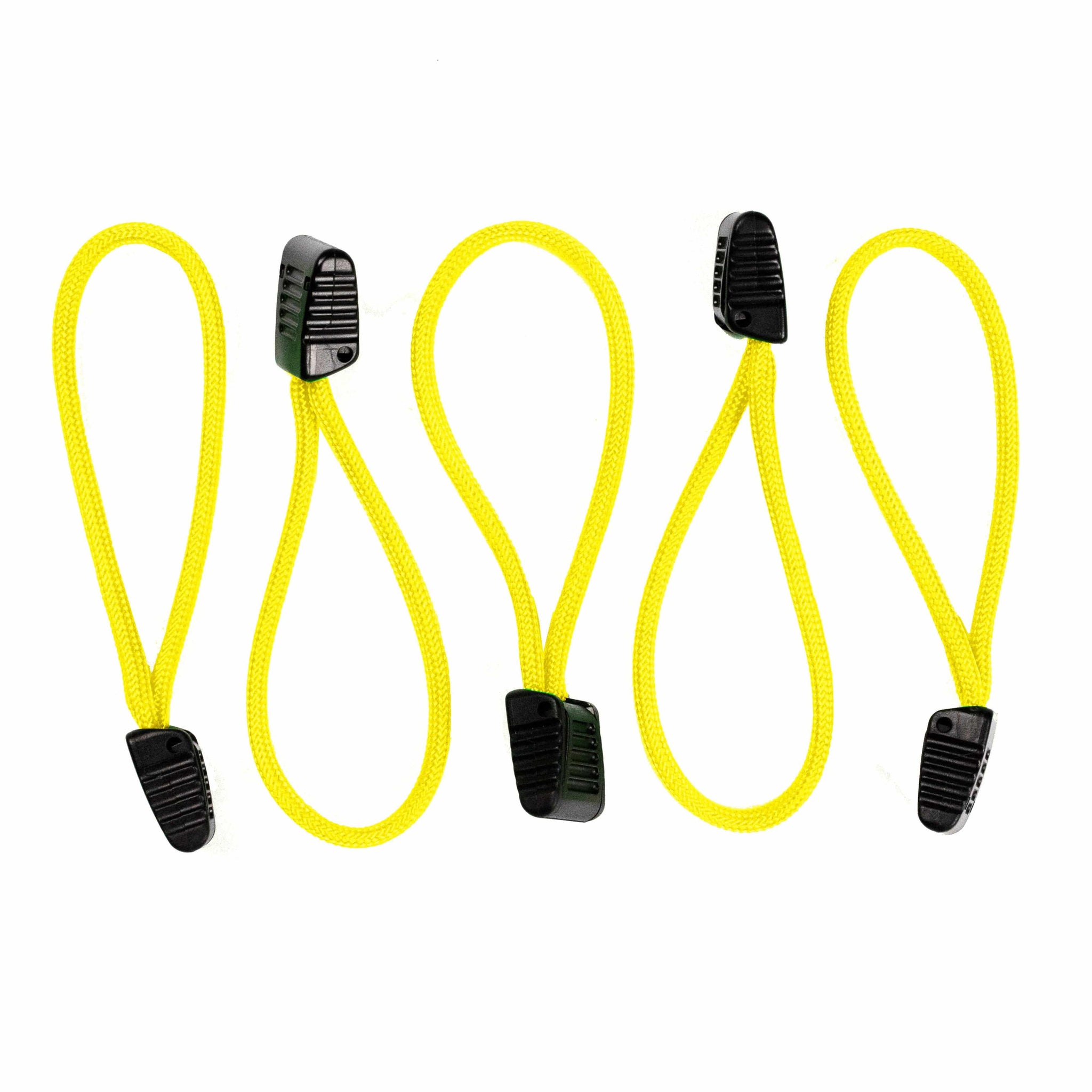 Bartact Paracord Zipper Pulls w/ Plastic Pull - Qty 3 or 5 - Made in USA 550 Paracord, Yellow