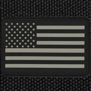 Bartact Miscellaneous Thin Blue Line / Stars on Left American Flag Patch PVC Rubber w/ Color Options - USA Flag Patch, Thin Blue Line Patch, Thin Red Line Patch 2" x 3" w/ Velcro/Hook backing