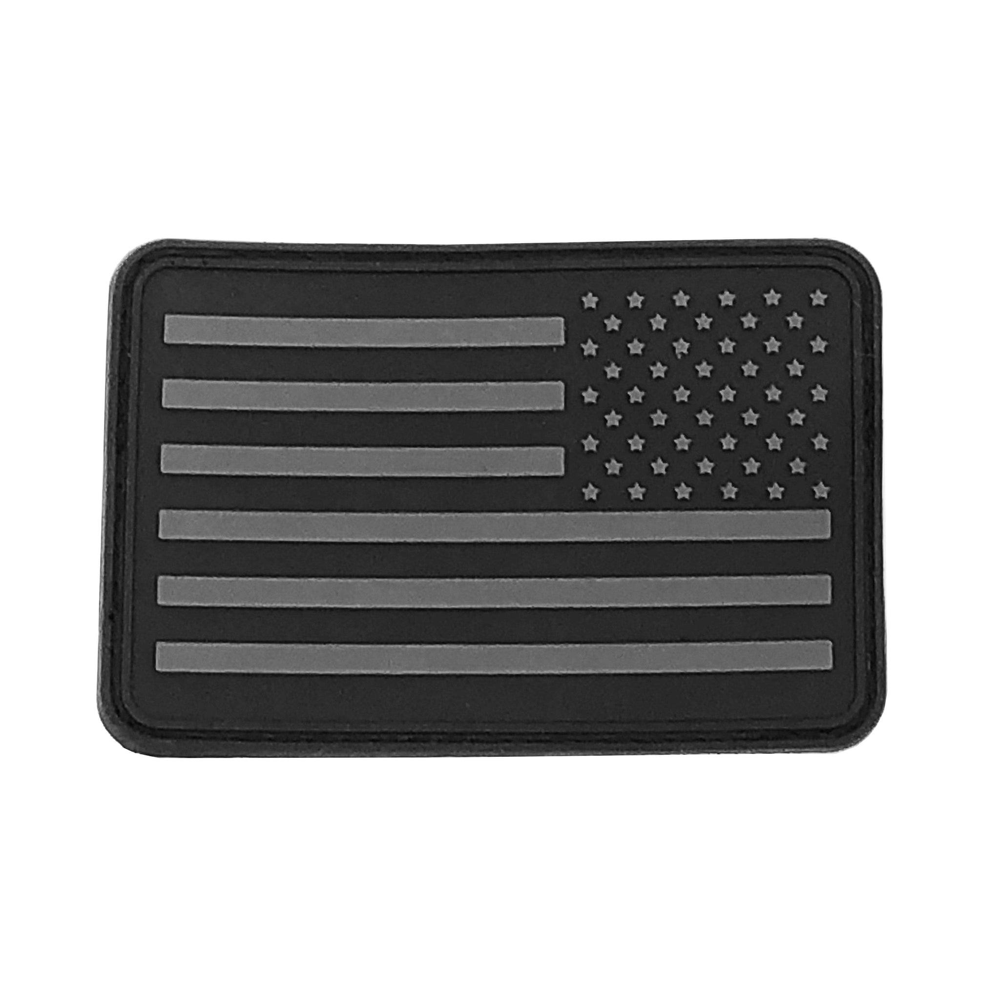 American Flag Patches, Choose Style, PVC Rubber, 2 x 3 w/ Velcro