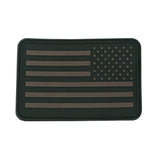 Bartact Miscellaneous Coyote / Stars on Right American Flag Patches, Choose Style, PVC Rubber, 2" x 3" w/ Velcro/Hook backing