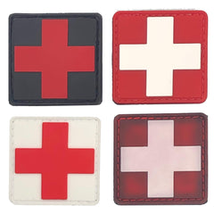 2 stuks medische kruis, wit moraal, geborduurde patches, tactisch medische patch, rood-wit, voor medische tassen, EHBO-kleine tas, outdoor-avontuurkits