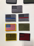Bartact Miscellaneous Morale Patches Choose Style - Embroidered American Flag Patch - USA, Thin Blue Line, Thin Red Line 2" x 3" Patch w/ Velcro/Hook backing