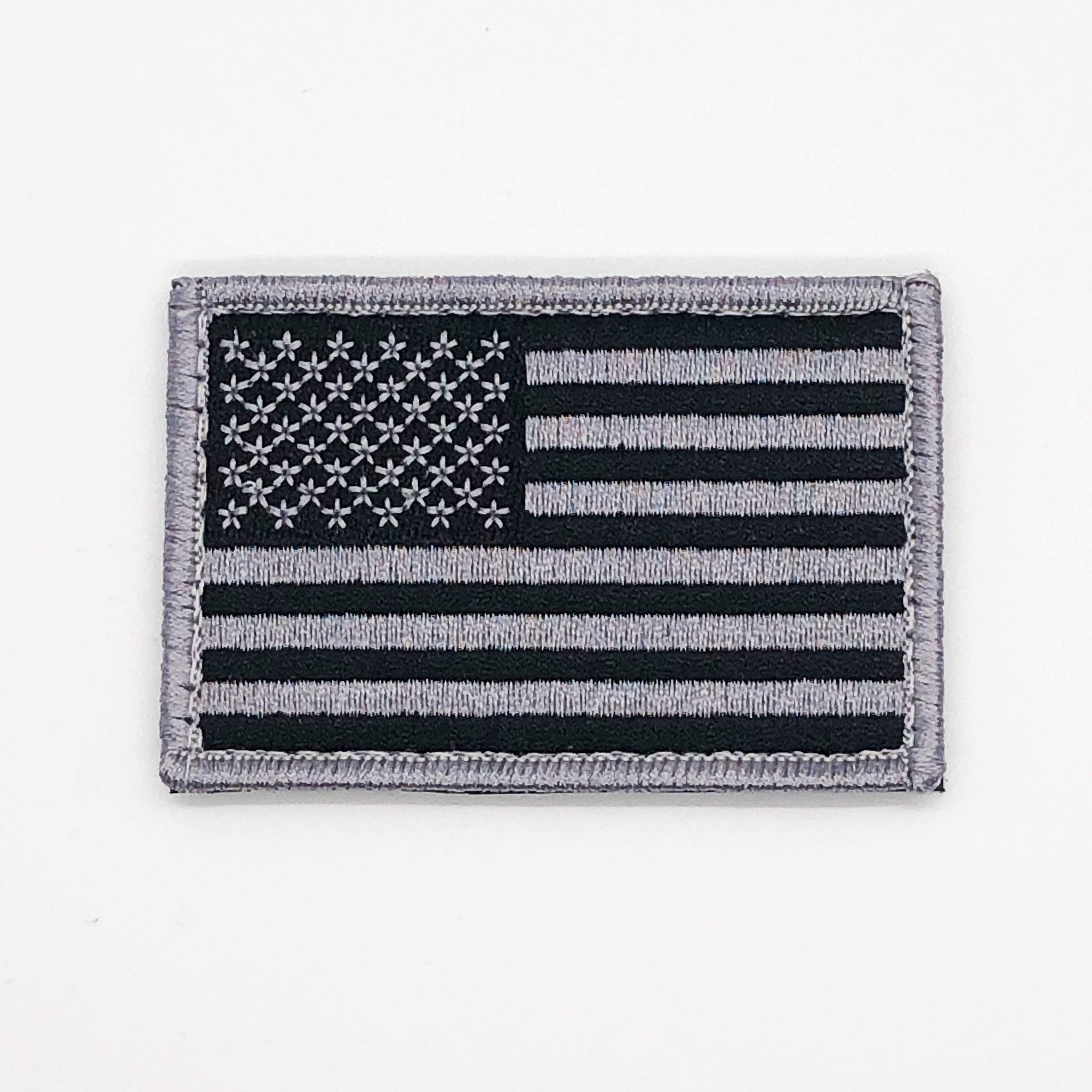 Bartact PVC Rubber Flag Patch w/ Velcro/Hook Backing Thin Red Line USA Flag - Stars on Left Red/Black/Grey 2 x 3 FLAGLP23RL