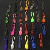 Bartact Miscellaneous Paracord Zipper Pulls (w/ key ring) - qty 5 - Hand Woven USA 550 Paracord - Bartact