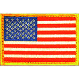 Bartact Miscellaneous Red/White/Blue / Stars on Left Morale Patches, Embroidered American Flag Patch - USA, Thin Blue Line, Thin Red Line 2" x 3" Patch w/ Velcro/Hook backing