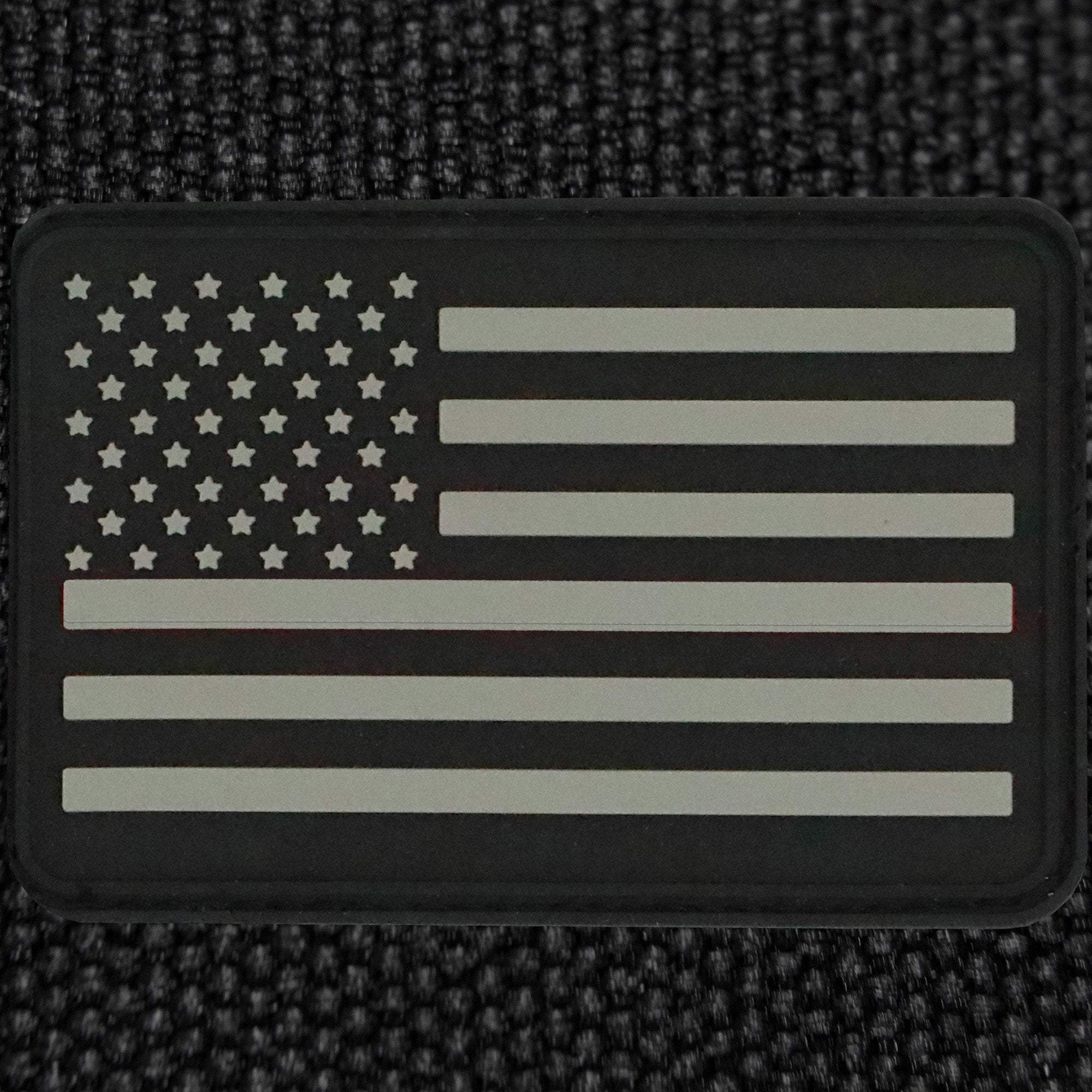 American Flag Patch PVC Rubber w/ Color options - USA Flag Patch, Thin Blue Line Patch, Thin Red Line Patch 2 inch x 3 inch w/ Velcro/Hook Backing