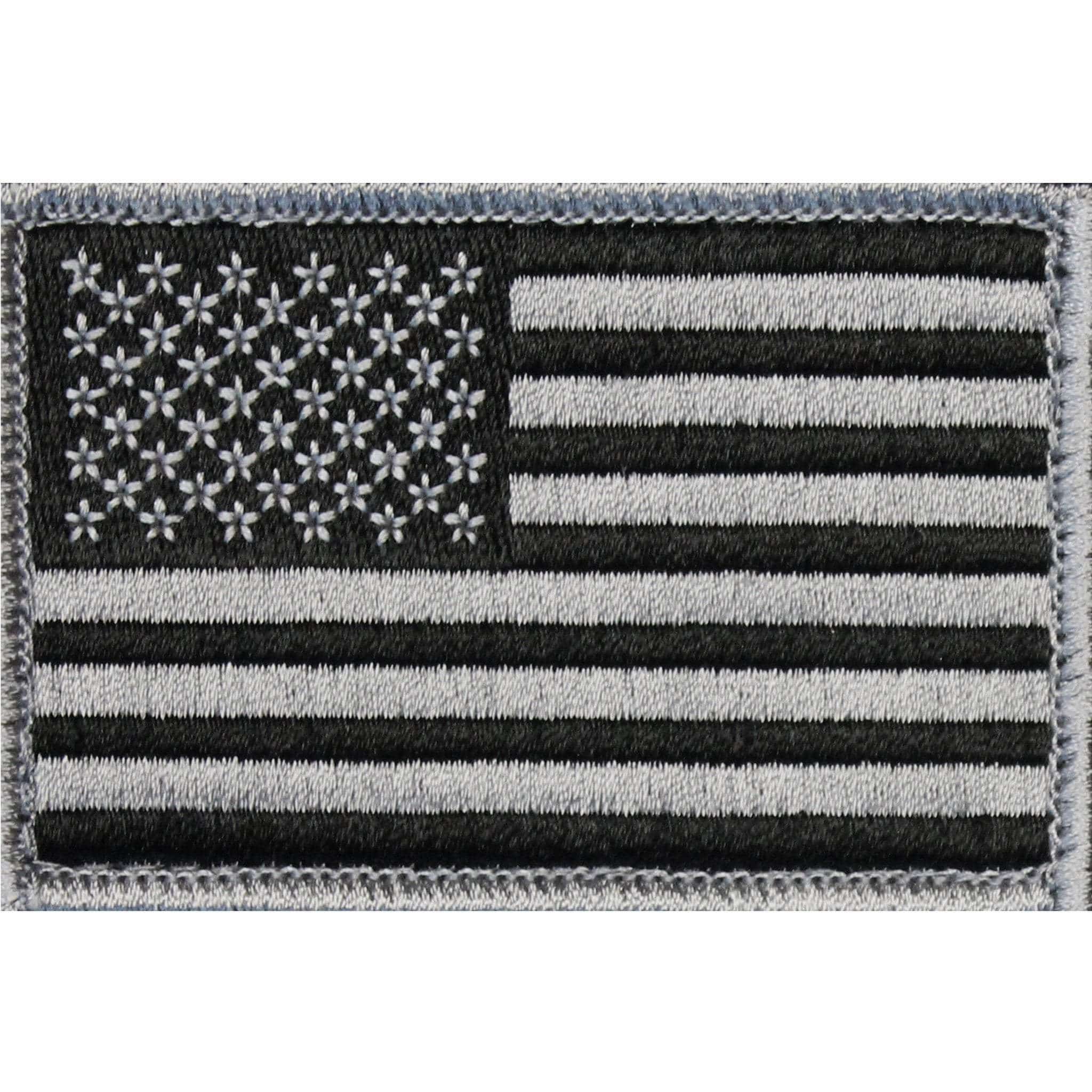Thin Blue Line Flag Patch, Embroidered 2 x 3 Morale Patch w