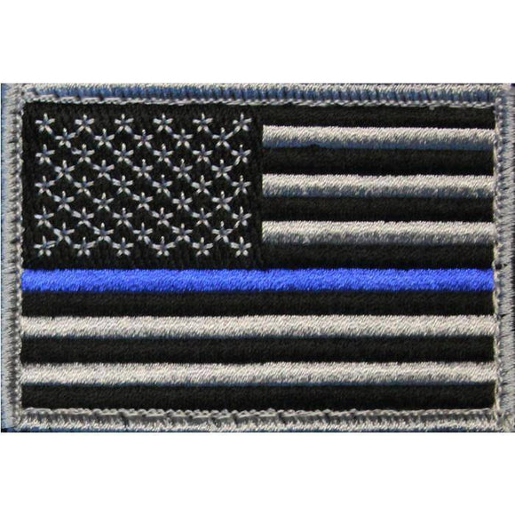 Bartact Miscellaneous Thin Blue Line / Stars on Left Thin Blue Line Flag Patch, Embroidered 2