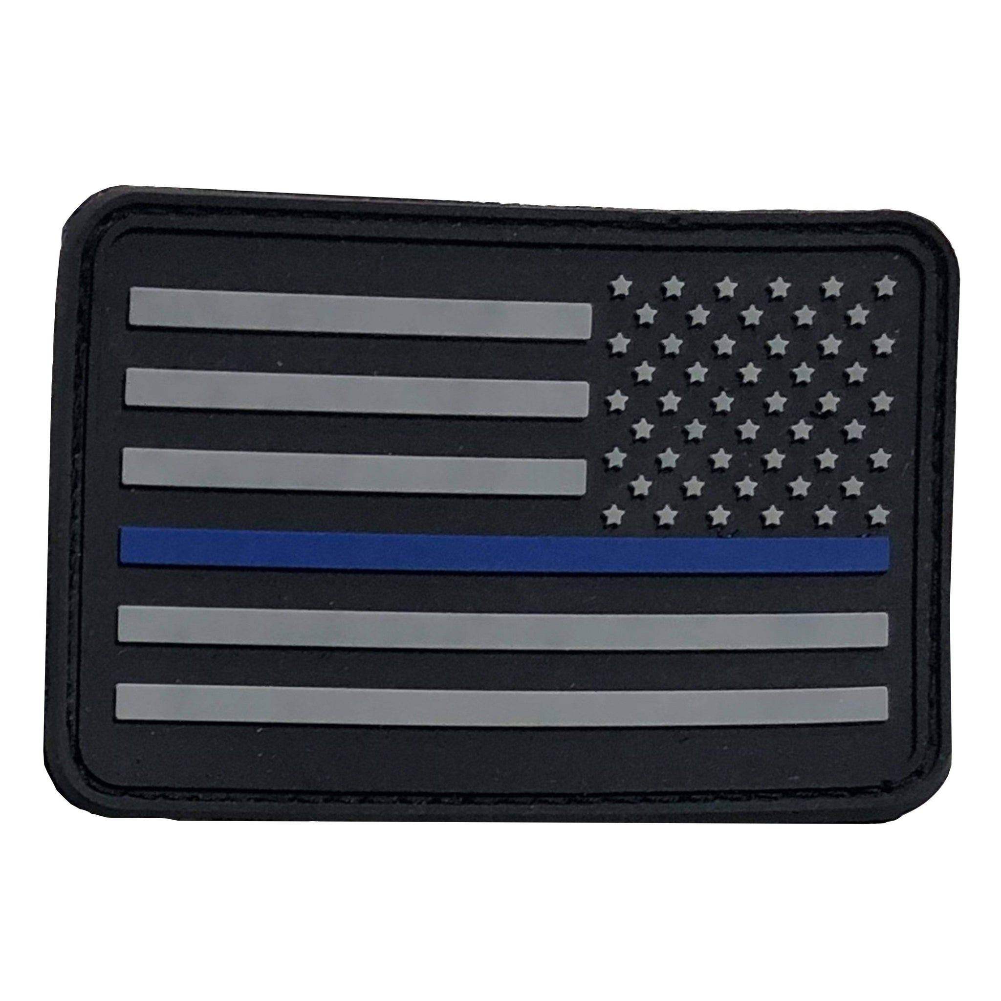 Urban Grey & Black US Flag Patch - Hook & Loop Back (Velcro® Compatible)