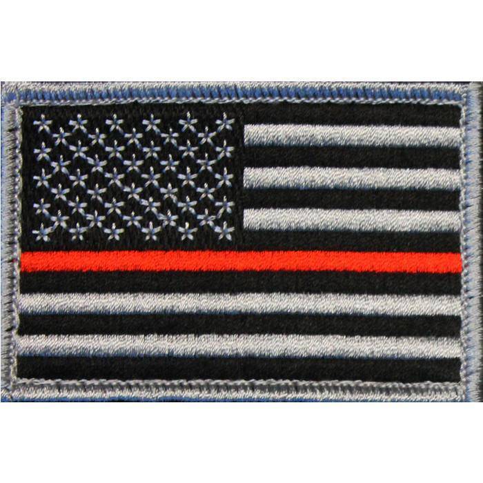 thumbnail image 2 of American Flag Embroidered Patch With White Border - Hook & Loop, Made In USA 2 of 6