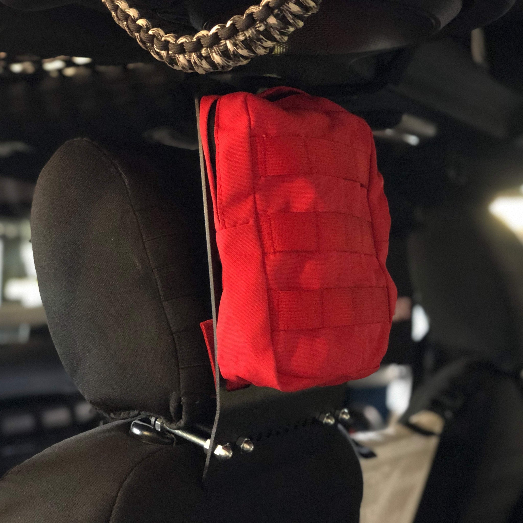 Molle Panel for Adjustable Head Rests V2 | Bartact | Patent Pending, Silver