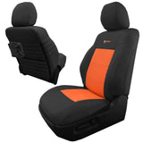 Bartact Toyota Tacoma Seat Covers black / orange Front Tactical Seat Covers for Toyota Tacoma 2020-22 All Models w/ Electric Driver / Manual Passenger Seat (TRD & Non-TRD) Bartact - w/ MOLLE (Pair)