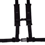 Bartact UTV Seat Belts, 2" x 2" 4 Point Harness w/ Automotive Buckle, removable shoulder pads - Black - by Bartact SKU SB2X2-A-B