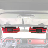 Bartact Visor Covers Red / Fabric MOLLE Visor Covers for Jeep Gladiator 2019 - 2022 JT Truck (w/ Garage Door Opener Cut-out) w/ PALS/MOLLE (pair)