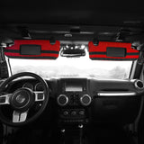 Bartact Visor Covers Red / Fabric MOLLE Visor covers (FOR MIRRORED VISORS) with PALS - MOLLE (pair) for 2007-18 Jeep Wrangler JK JKU by Bartact