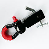 Bull Strap Recovery Black Bull Strap 2" Hitch Receiver w/ 3/4" 5T D-Ring Shackle, Isolators, Washers, & Pin