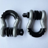 Bull Strap Recovery Graphite Bull Strap 3/4" 5T D-Ring Shackle Kit w/ Isolators & Washers - qty 2
