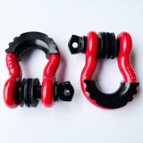 Bull Strap Recovery Red Bull Strap 3/4" 5T D-Ring Shackle Kit w/ Isolators & Washers - qty 2