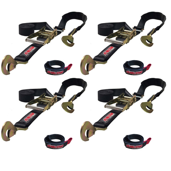 Ratchet Tie Down Strap 2 x 9 FT for Wheel Lift Tow Flat Hook - Pack of 2 Ratchet Tie Down Strap 2 x 9 FT for Wheel Lift Tow Flat Hook - Pack of 2